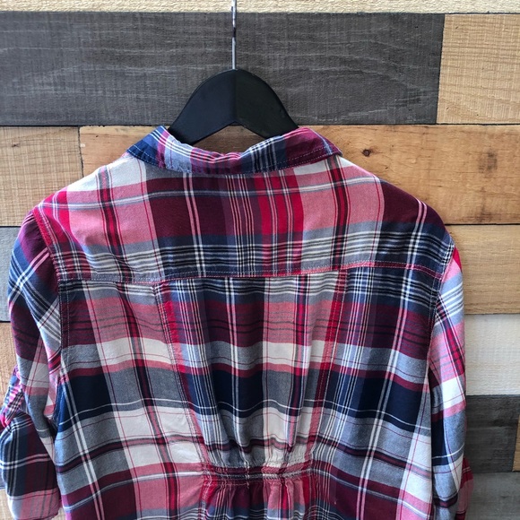 Oh! Mamma Plaid Button Down Shirt SZ L - Picture 7 of 9